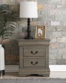 ACME Louis Philippe Nightstand in Antique Gray 23863