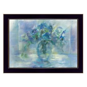 "Susie's Blue" By Tracy Owen, Ready to Hang Framed Print, Black Frame