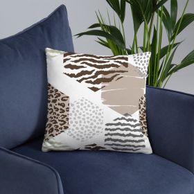 Decorative Throw Pillow / Brown Geometric
