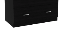 2 Piece Bedroom Set, Kairo Dresser + Capri Three Drawer Dresser, Black