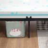Metal Canopy Bed Frame with Ornate European Style Headboard &amp; Footboard Sturdy Steel Holds 600lbs Perfectly Fits Your Mattress Easy DIY Assembly A
