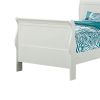 White Panel Sleigh Twin Bed