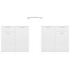 Sideboard White 63"x14.2"x29.5" Engineered Wood