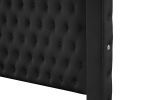 Monica luxurious Four-Poster Queen Bed Made with Wood in Black