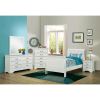 White Panel Sleigh Twin Bed