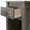 Farmhouse 1-Drawer Bedroom Nightstand with Open Shelf