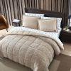Full/Queen Plush Sherpa Reversible Micro Suede Comforter Set