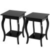 Stylish Nightstand End Table- Set of 2