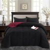 Full/Queen Traditional Microfiber Reversible 3 Piece Comforter Set