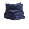 King Size All Season Pleated Hypoallergenic Microfiber Reversible 3 Piece Comforter Set