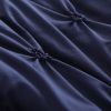 King Size All Season Pleated Hypoallergenic Microfiber Reversible 3 Piece Comforter Set