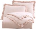 King Oversized Ruffled Edge Microfiber Comforter Set