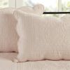 King Size 3 Piece Reversible Scalloped Edges Microfiber Quilt Set