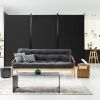 6-Ft 3-Panel Room Divider Screen with Steel Base and Heavy Duty Hinges