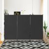 6-Ft 3-Panel Room Divider Screen with Steel Base and Heavy Duty Hinges