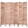 6-Panel Classic Louver Slatted Room Divider Screen