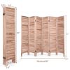 6-Panel Classic Louver Slatted Room Divider Screen