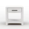 Farmhouse Traditional Wood 1-Drawer Nightstand Bedside Table
