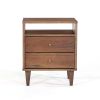Farmhouse Mid Century 2 Drawer Nightstand