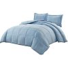 Queen Size Reversible Microfiber Down Alternative Comforter Set