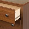 Bedroom Dresser with 6 Drawers and Metal Knobs