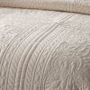 King Size 3 Piece Reversible Scalloped Edges Microfiber Quilt Set