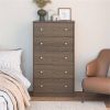Modern 5-Drawer Bedroom Chest  Dresser in Wood