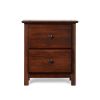 Farmhouse Solid Pine Wood 2 Drawer Nightstand