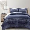 Full/Queen Scandinavian Reversible Cotton Quilt Set