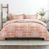 Full/Queen Size 3-Piece Reversible Scalloped Edges Microfiber Quilt Set