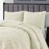 Full Queen 3-Piece Polyester Microfiber Reversible Diamond Quilt Set