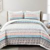 Full/Queen Scandinavian Reversible Cotton Quilt Set
