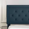 Full Size Adjustable Height Platform Bed Frame with Upholstered Headboard