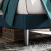 Full Size Adjustable Height Platform Bed Frame with Upholstered Headboard