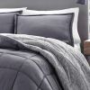 Full/Queen Plush Sherpa Reversible Micro Suede Comforter Set