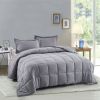 Full/Queen Traditional Microfiber Reversible 3 Piece Comforter Set