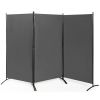6-Ft 3-Panel Room Divider Screen with Steel Base and Heavy Duty Hinges