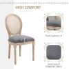 Set of 2 Vintage Upholstered Armless Rattan Back Dining Chairs