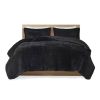 King/CAL Soft Sherpa Faux Fur 3-Piece Comforter Set with Pillow Shams