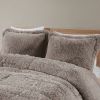 King/CAL King Soft Sherpa Faux Fur 3-Piece Comforter Set with Pillow Shams