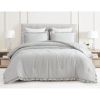 Queen Oversized Ruffled Edge Microfiber Comforter Set