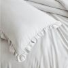 Queen Oversized Ruffled Edge Microfiber Comforter Set