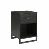 Modern 1-Drawer Bedroom Nightstand with Metal Legs
