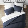 2 Piece Microfiber Farmhouse Coverlet Bedspread Set, Twin/Twin XL