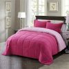 Full/Queen Traditional Microfiber Reversible 3 Piece Comforter Set