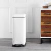 8-Gallon Retro Stainless Steel Step-On Trash Can