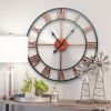 Decorative 18.5-inch Roman Numerals Silent Non-Ticking Wall Clock