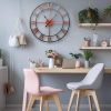 Decorative 18.5-inch Roman Numerals Silent Non-Ticking Wall Clock