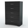 Modern 5-Drawer Bedroom Chest  Dresser in Wood