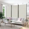6-Ft 3-Panel Room Divider Screen with Steel Base and Heavy Duty Hinges